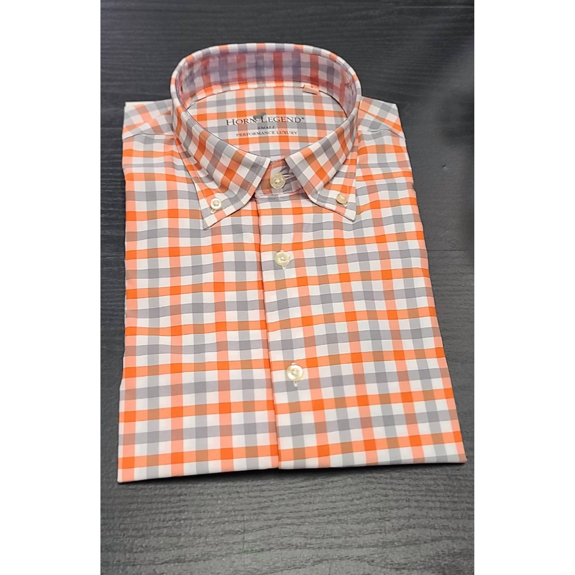 New Horn Legend Summerville Performance Shirt In Grey/Orange